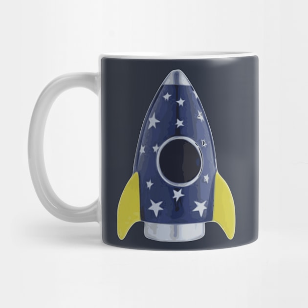 Space Rocket, Retro by Applecrunch